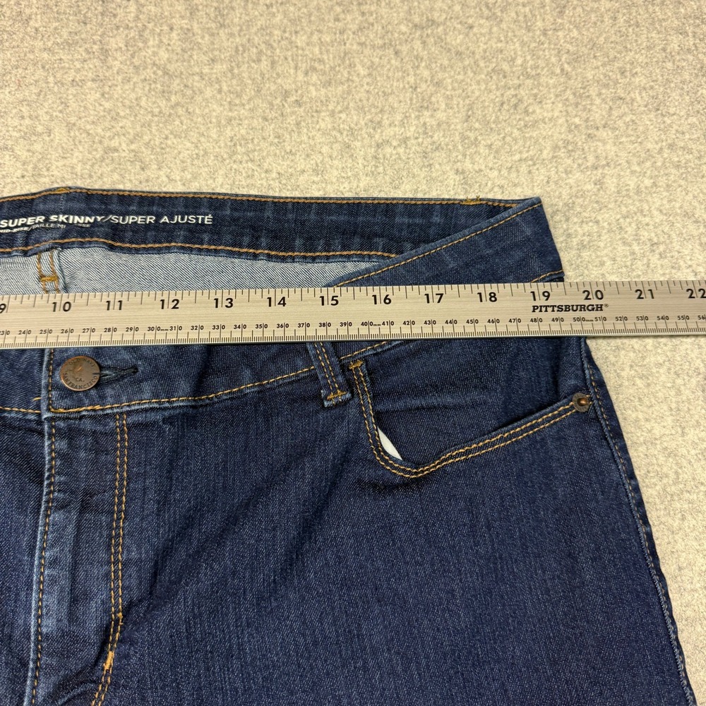 Old Navy Super Skinny Jeans 20 Plus Long Blue Mid-Rise Stretch Dark Wash Denim - Picture 5 of 10